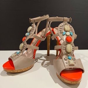 Vincent Camuto Tropical Platform Sandals Size 9.5